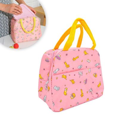 Bolsa Marmita Lancheira Termica Estampada Trabalho Faculdade Gatinhos Rosa