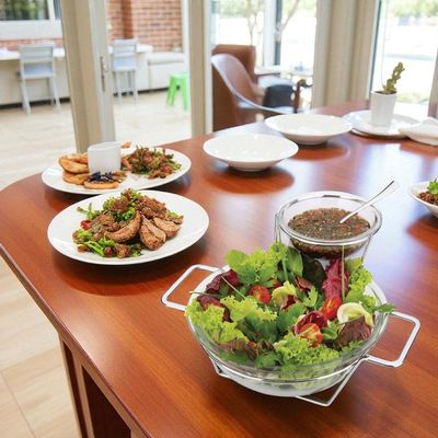 Saladeira Forma Andrea com molheira e colher: Elegância e praticidade para servir saladas 3 Litros