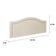 Cabeceira Queen Curva Luxo 160x60 Suede Off White - Tachas Prata