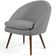 Kit 02 Poltronas Decorativas Fixa Pés Palito Rafa D02 Tressê Linho Cinza C-416 - Lyam Decor