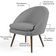 Kit 02 Poltronas Decorativas Fixa Pés Palito Rafa D02 Tressê Linho Cinza C-416 - Lyam Decor