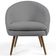Kit 02 Poltronas Decorativas Fixa Pés Palito Rafa D02 Tressê Linho Cinza C-416 - Lyam Decor