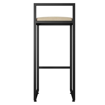 Kit 02 Banquetas Altas Para Cozinha Sala de Jantar Hanna L02 Preto Suede Bege - Lyam Decor