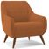 Kit 02 Poltronas Decorativa Fixa Pés de Madeira Paloma D02 Veludo Telha C-262 - Lyam Decor