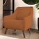 Kit 02 Poltronas Decorativa Fixa Pés de Madeira Paloma D02 Veludo Telha C-262 - Lyam Decor