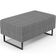 Puff Decorativo Sala de Estar Cléo W01 Base Ferro 90 cm Suede Pied Poule - Lyam Decor