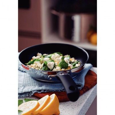 Frigideira Rasa Tramontina Solar Silicone 20cm Em Inox E Revestimento Interno Antiaderente