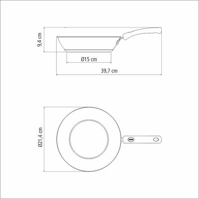 Frigideira Rasa Tramontina Solar Silicone 20cm Em Inox E Revestimento Interno Antiaderente