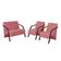 Kit 3 Peças Poltrona Decorativa Sevilha Sala Suede Rosa