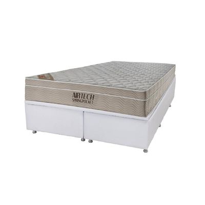 Cama Baú E Colchão Airtech Spring – Queen Size (158x198) – Ortobom