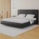 Cama King Flutuante Com Cabeceira 195cm Astra S04 Couríssimo Preto - Lyam Decor