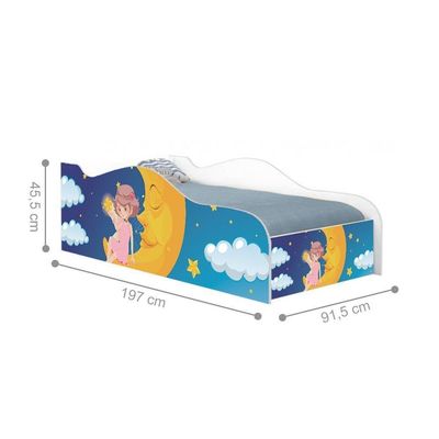 Cama Carro Fun Adesivada Fadinha Encantada Solteiro