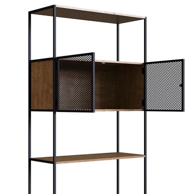 Estante 01 Porta New 180 cm Vermont e Preto - D'Rossi