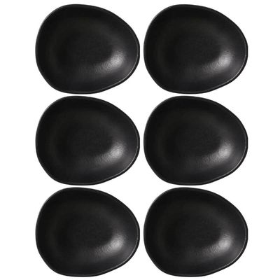 Kit 6 Cumbucas Orgânicas Preto Matte 265ml Porto Brasil Cerâmica Bowls Salada Porções