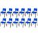 Cadeira Iso Base Preto Escola, Escritório Azul - Kit 12 Un