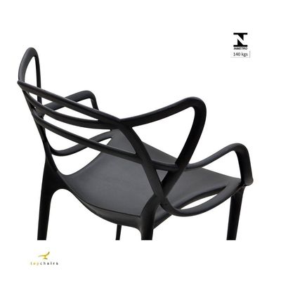 Kit 2 Cadeiras Allegra Ambientes Variados Ergonômica E Forte preto