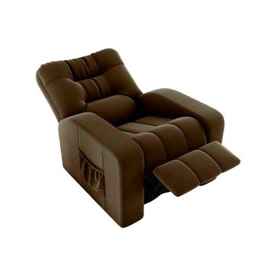 Poltrona Do Papai Reclinavel Para Descanço Azera Matrix Veludo Marrom
