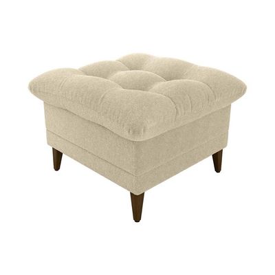 Poltrona De Amamentação Com Puff Luxo Confortável Montreal Matrix Boucle Bege