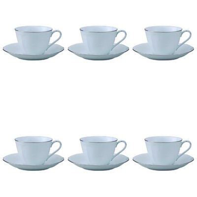 Jogo de xícara para chá em porcelana Noritake Princess Bouquet 6 peças