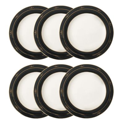 Jogo de pratos rasos em porcelana Strauss Chees 28cm 6 peças