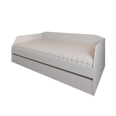 Sofá Cama Solteiro Duo Com Cama Auxiliar Em Mdf Reforçado 15mm Branco