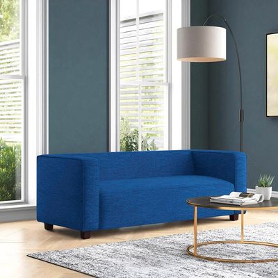 Sofá Namoradeira Amsterdam 1,40m Suede Azul Marinho - Inova Decorações