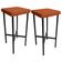 Kit 02 Banquetas Alta Bar Cozinha Sala De Jantar Preto Stella L02 Tecido Terracota - Lyam Decor