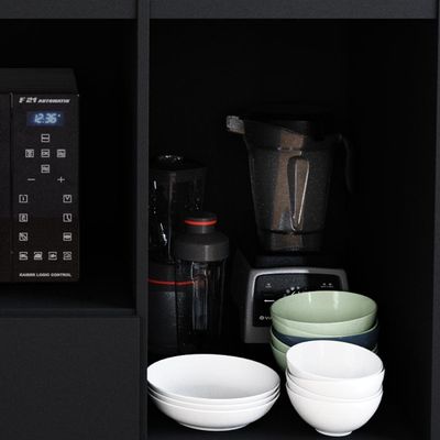 Balcão Para Cooktop 1,05m 4 Bocas 1 Nicho Com 1 Porta E Gaveta Turim Preto