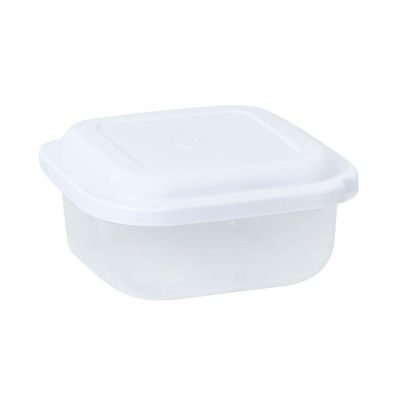 Pote Plástico Quadrado 500ml Plasvale Branco