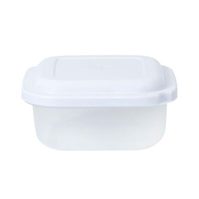 Pote Plástico Quadrado 500ml Plasvale Branco