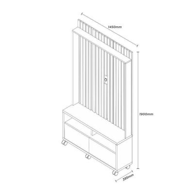 Estante Home Para Tvs 50 Estilos Naturalle E Off Ripado Carmolar