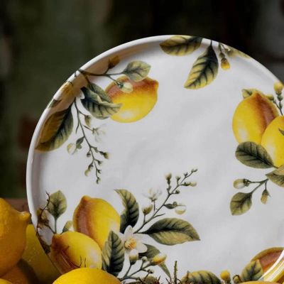 Prato De Sobremesa Bio Limonata 21,5cm Porto Brasil Cerâmica Servir Torta Doces