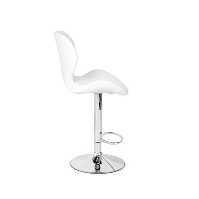 Conjunto 04 Banquetas Slim Couro   Branca