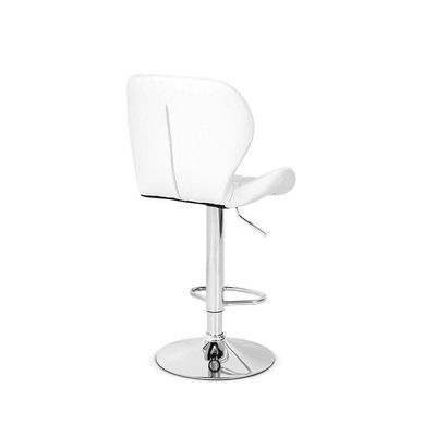 Conjunto 04 Banquetas Slim Couro   Branca