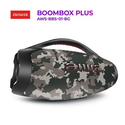 Caixa de Som Boombox Plus AIWA BBS-01-BG 200W Bluetooth 30H IP66 USB Cinza BIV