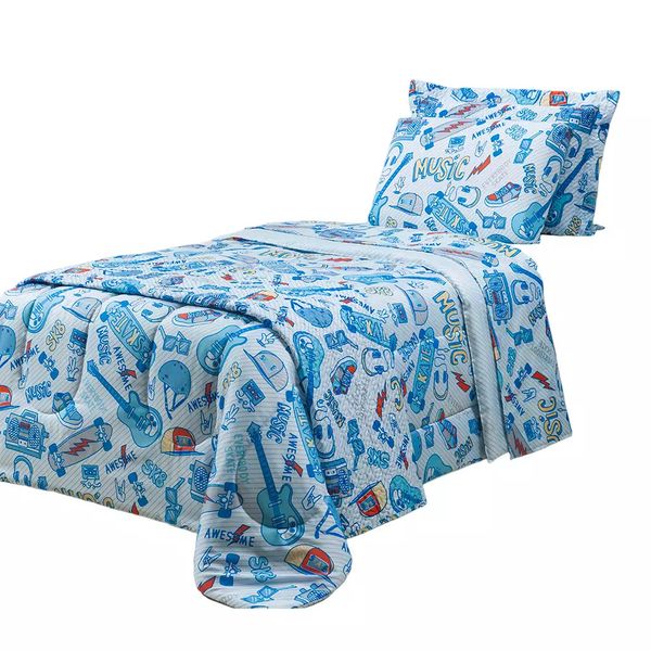 Jogo de Cama Infantil Cazza Poliéster Menino 2 Peças - Item Sortido Jogo de Cama Infantil Cazza Poliéster Menino 2 Peças - Item Sortido