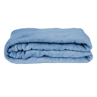 Manta Cobertor Casal Fleece Cazza Azul