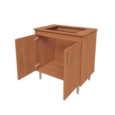 Balcão Para Cooktop De Cozinha Para Cooktop 5 Bocas 2 Portas Turim Nature
