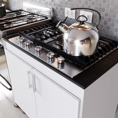 Balcão Cooktop Turim 2 Portas - Movelove Branco