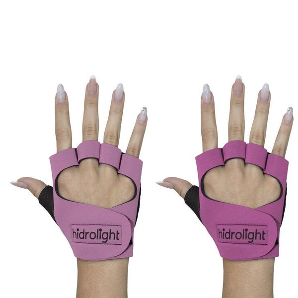 Kit 2 Pares de Luva de Musculação Hidrolight Neoprene G / Rosa
