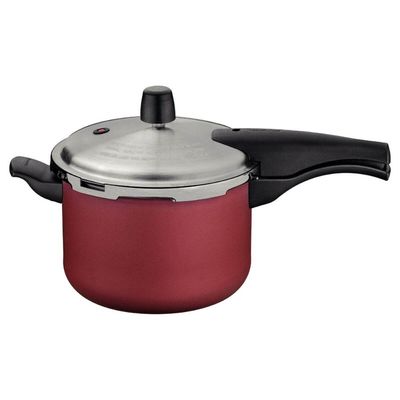Panela de Pressão Tramontina Antiaderente 4,5L Vermelha Vancouver Effect Starflon Max Cozinha Fogão