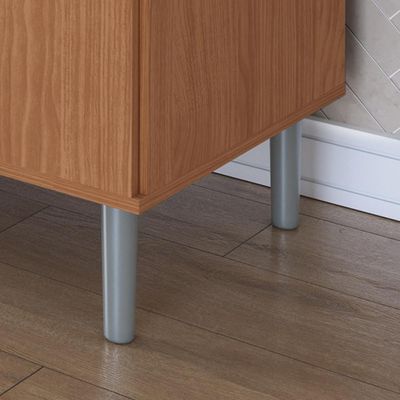 Balcão Para Cooktop 1,40m 5 Bocas 1 Nicho Com 2 Portas E 2 Gavetas Turim Nature Lojas Movelove
