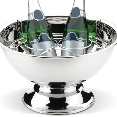 Champanheira em aço inox Brinox Lyon capacidade 6 litros com coletor e sem grade