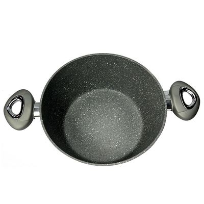 Caçarola em alumínio e tampa Bialetti Petravera Plus 24cm cinza