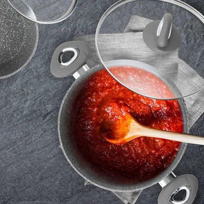 Caçarola em alumínio e tampa Bialetti Petravera Plus 24cm cinza