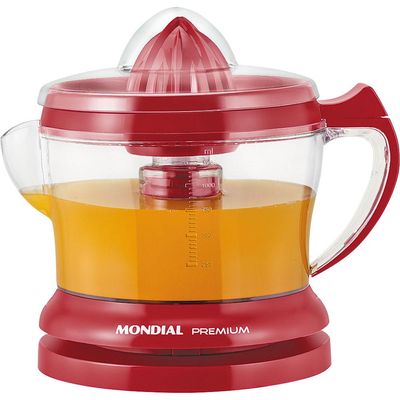 Espremedor 1.25L Mondial Premium E-23 com Dupla Rotação e Acionamento Automático Vermelho 220V 220V