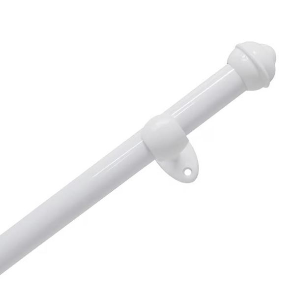 Kit Varão Bella Arte Pratiko Pro 19mmx3m com 3 Suportes em Aço Revestido Branco