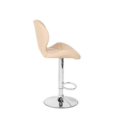 Banqueta Slim Couro Pu Regulagem de Altura Nude