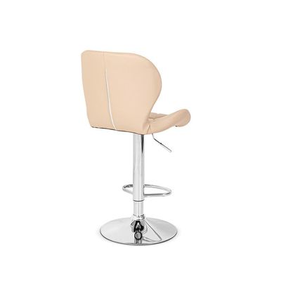 Banqueta Slim Couro Pu Regulagem de Altura Nude