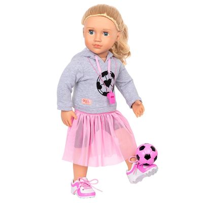 Conjunto de Roupa de Futebol Our Generation Fashion Goals